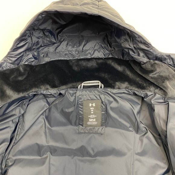Under Armour Women's‎ 600 Down Hooded Jacket Medium Black 1342814 - Picture 8 of 11